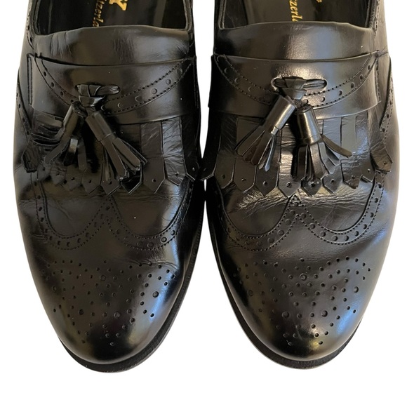 Bally Black Leather Klitie Loafer Wingtips  with Tassels 10.5W LIKE NEW main image 6